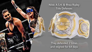 Rhea Ripley & Nikki A.S.H. All WWE Women’s Tag Team Championship Defenses