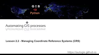 AutoGIS Lesson 2.2 - Managing map projections