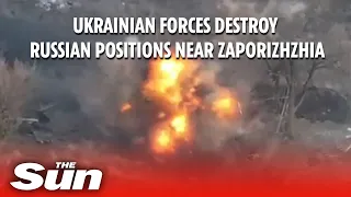 Ukrainian tanks destroy Russian positions near Zaporizhzhia