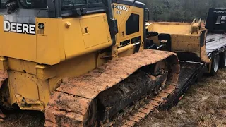 Dozer pushing clay