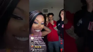 Asian Doll on IG live with New York drill rappers