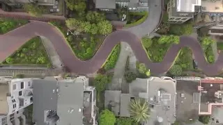 COVID: EMPTY STREETS IN SAN FRANCISCO (DRONE)