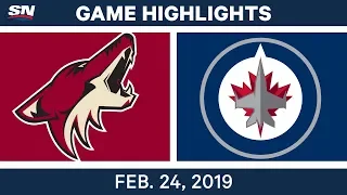 NHL Highlights | Jets vs. Coyotes - Feb 24, 2019