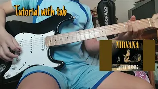 Nirvana Smells Like Teen Spirit Reading Live - Tutorial with tab Guitar