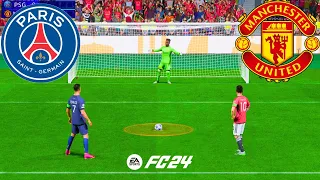 PSG VS MANCHESTER UNITED ! FIFA 24 PENALTY SHOOTOUT ! RONALDO VS MESSI ! UCL FINAL