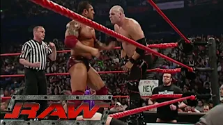 Batista vs Kane Lumberjack Match (Triple H at Commentary) RAW Mar 21,2005