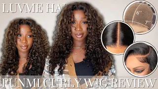 🗣️ SAVE YOUR EDGES | 7x6 Parting Max Highlighted Funmi Curly Wig Install + Review | ft LuvMe Hair