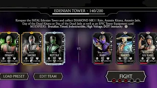 Fatal Edenian Tower 140 gameplay | MK mobile gameplay