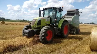 Prasowanie z pompą Claas Arion 610&Fendt5160V F.U AGROTECHNIK LEWANDOWSKI