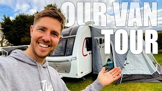 A LOOK THROUGH OUR NEW CARAVAN IN 2021 (first night in the van TOURING THE UK ) – Easingwold York UK