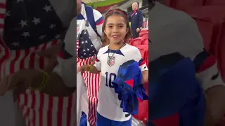 Moment US midfielder, Weston McKennie gave a young fan his game worn jersey