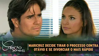 Coração Indomável- Maricruz decide tirar o processo contra Otávio e ele ameaça tirar a Lupita dela