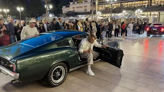 STEFANOS TSITSIPAS MONACO TENNIS CHAMPION 2024  ON A VINTAGE MUSTANG IN MONACO #tsitsipas #supercars