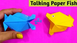 Origami Talking Fish! How to make 3D Fish🐟 #papercraft #papertoy #viral