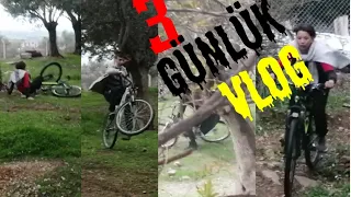 3 günlük bisiklet vlog (fren değişti, aktarıcı kırıldı, merdiven indik, downhill , dağa çıktık)