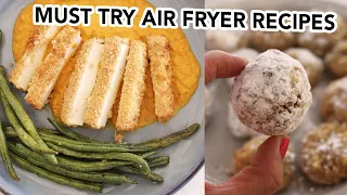 VEGAN AIR FRYER RECIPES for Fall/Autumn! | Tofu Katsu Pumpkin Curry & Pumpkin Spice Donut Balls