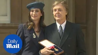 Paul McCartney made Companion of Honour at Buckingham Palace - Daily Mail