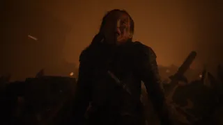 The death of Lyanna Mormont . Game of thrones Season 8 Episode 3
