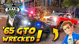 1965 Pontiac GTO Destroyed in a GTA 5 CAR CHASE | Police in GTA 5 Chase Me in Real Life Cars
