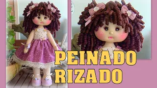 PEINADO DE muñeca PELO rizado de lana  video  18