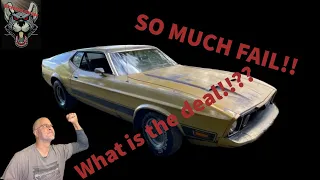 1973 mustang Mach1. things go wrong!!!   update Part 3 of the series