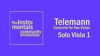 Telemann - Concerto for Two Violas, TWV 52:G3 - I. Avec Douceur - Solo Viola 1 Part