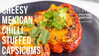 Cheesy Mexican Chilli Stuffed Capsicums | EG13 Ep59