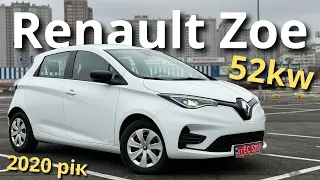 Свіжопригнаний електро автомобіль Рено Зоя 52квт | Renault Zoe 2020 рік 15500$ | Запас ходу 400км