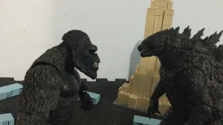 Godzilla vs Kong stop motion
