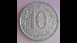 10 геллеров 1968г. Чехословакия (coins of Сzechoslovakia)