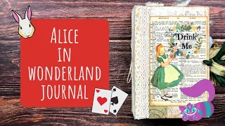 Alice in Wonderland Journal for Beginners/Easy New No-Sew Binding/DCC Design Team Project
