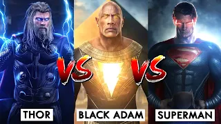 Black Adam Vs Thor Vs Superman | Fight Comparison | In Hindi | BNN Review