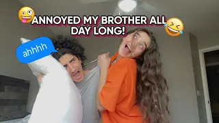 ANNOYED MY LITTLE BROTHER ALL DAY!! (HE GOT MAD)