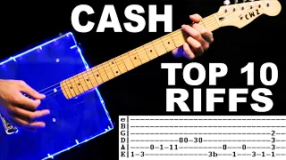 TOP 10 Johnny Cash Riffs & Guitar Tab / Guitar Lesson / Guitar Chords