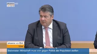 Energiepolitik und TTIP: Sigmar Gabriel gibt Pressekonferenz am 30.08.2016