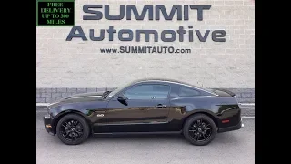 2012 FORD MUSTANG GT PREMIUM BREMBO BRAKES BLACK WALK AROUND REVIEW 10794 SOLD! www.SUMMITAUTO.com