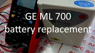 GE ML 700 battery replacement, testing output waveform