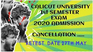 Calicut University retest 2021 @bsctutor 2019,20 admission 1sy semester