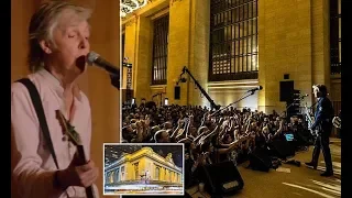 Paul McCartney plays concert at New York's Grand Central - Daily News