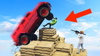 DESTROY THE PYRAMID PLATFORM CHALLENGE! (GTA 5 Funny Moments)