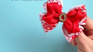 Бант із стрічок до вишиванки❤️bow diy