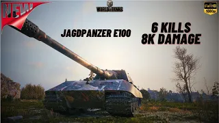 WOT - JAGDPANZER E100 6 KILLS 8K DAMAGE FULL AMMO ACE TANKER - World Of Tanks