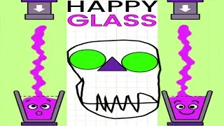 Happy Glass - Gameplay Walkthrough Part 7 Level 183 - 213 - DRAW A LINE TO FILL THE GLASS