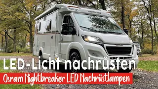 OSRAM NIGHT BREAKER H7 LED Licht bei Wohnmobil nachrüsten Weinsberg Pepper Peugeot Boxer Fiat Ducato