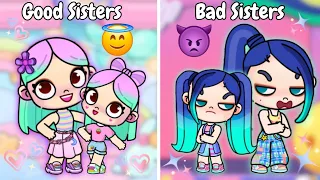 Good Sisters VS Bad Sisters 😇😈👭 | Toca Boca | Avatar Story