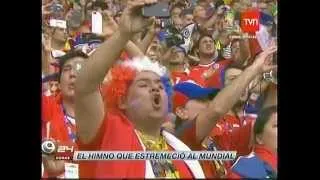 IMPRESIONANTE Y EMOTIVA INTERPRETACION DEL HIMNO NACIONAL CHILENO EN EL MARACANA BRASIL 24HORAS TVN