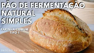 Pão Italiano com Fermentação Natural usando Farinha Comum Tipo 1
