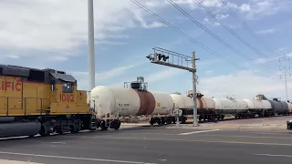 Tempe local stops at switch and backs up