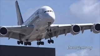 5 Airbus A380 Low Approaches to LAX Los Angeles