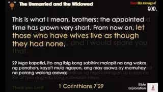 1 Corinthians 7'25-40 The Unmarried and the Widowed